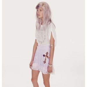NWT Wildfox White Label Sample Coyote Mini Skirt